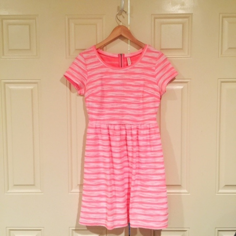 Bright Pink A-Line Dress